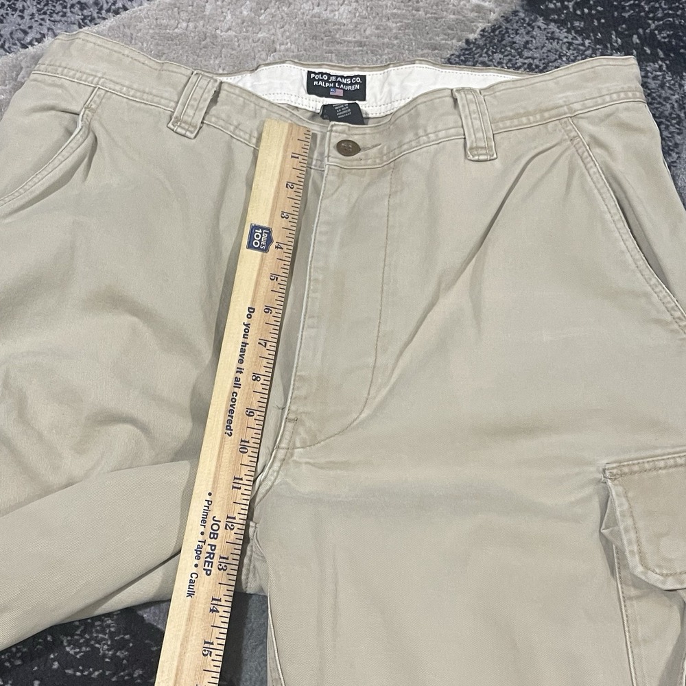 Polo Ralph Lauren Cargo Pants Men 36x34 Brown Paratrooper Utility Military USA - Picture 13 of 16